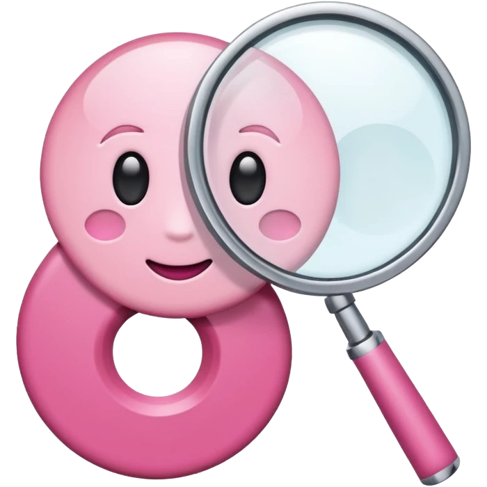 mix light pink dark pink and white girly internet wifi with a magnifying glass\ emoji