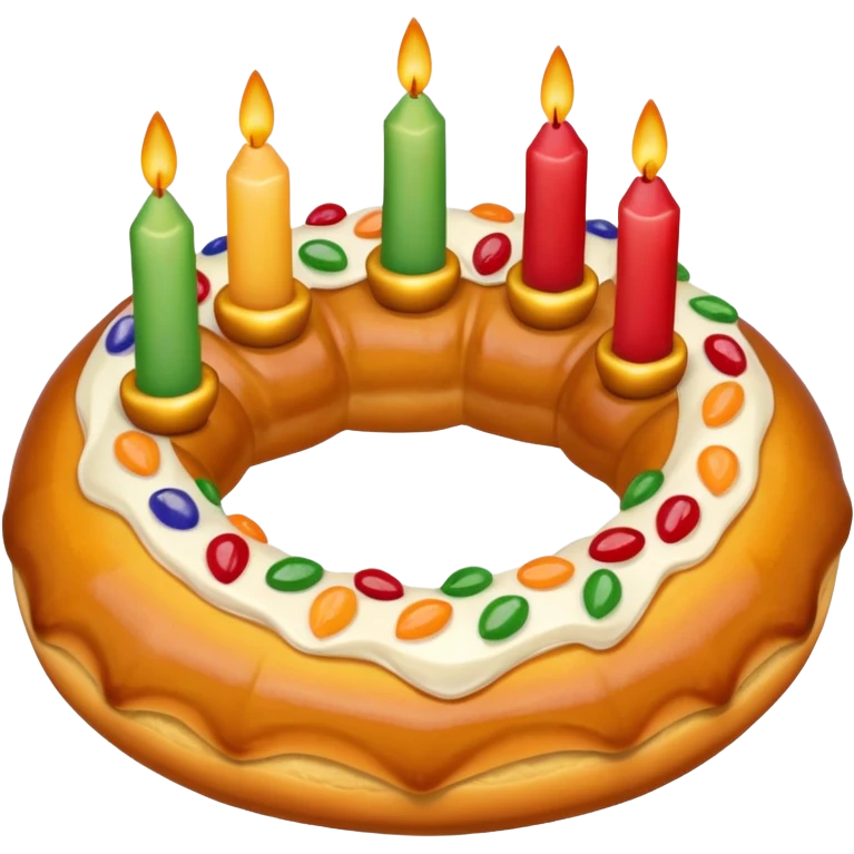 rosca de reyes tradicional sin velas emoji