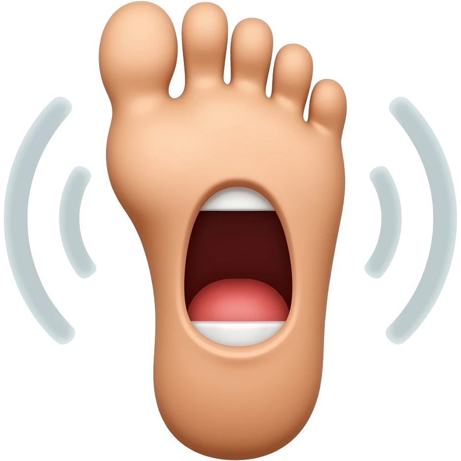 Foot screaming emoji