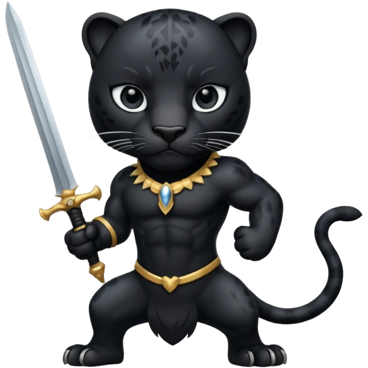 Panther with sword  emoji