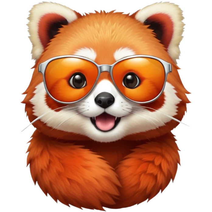 Red panda with sunglasses emoji