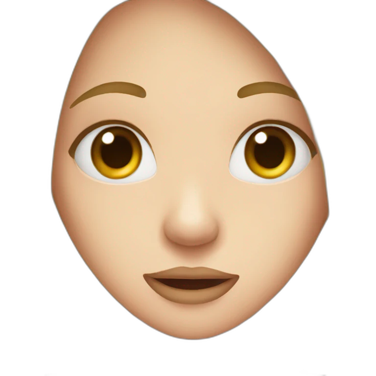 Girl coverd mouth by a hand emoji