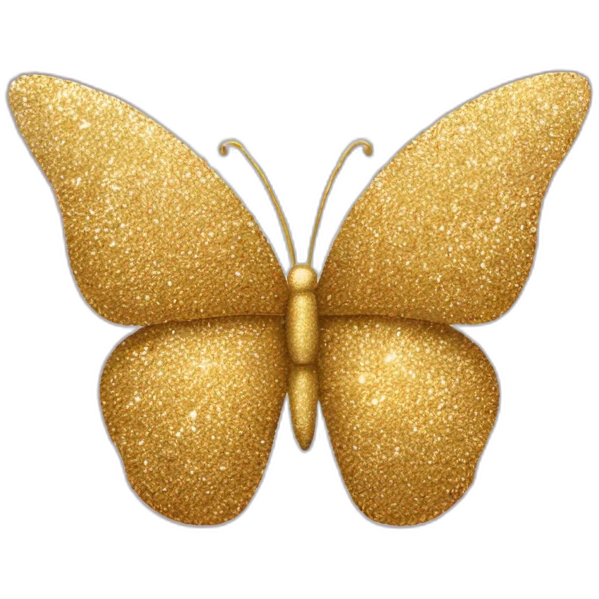 gold-glitter-butterfly emoji