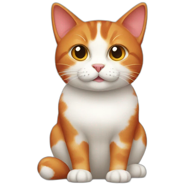 Red and white cat emoji