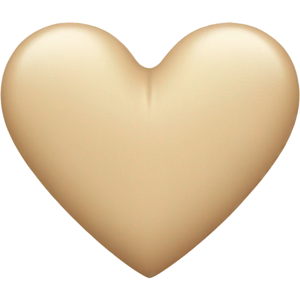 Beige heart emoji