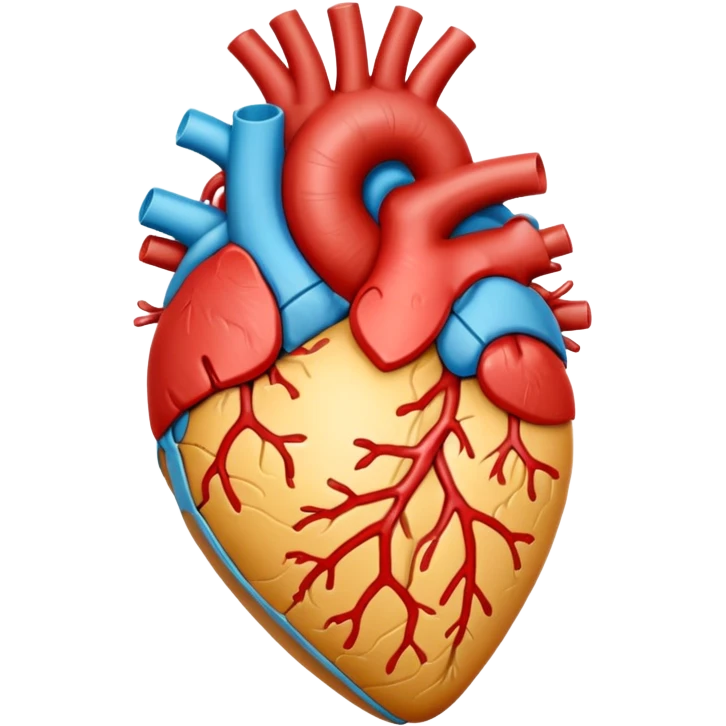 Anatomical heart with band aids emoji