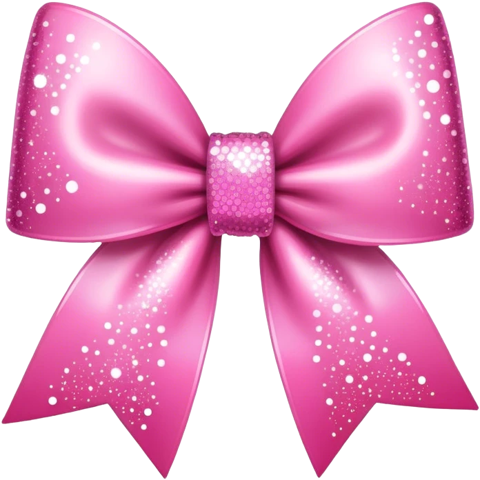 pink bow with sparkles emoji