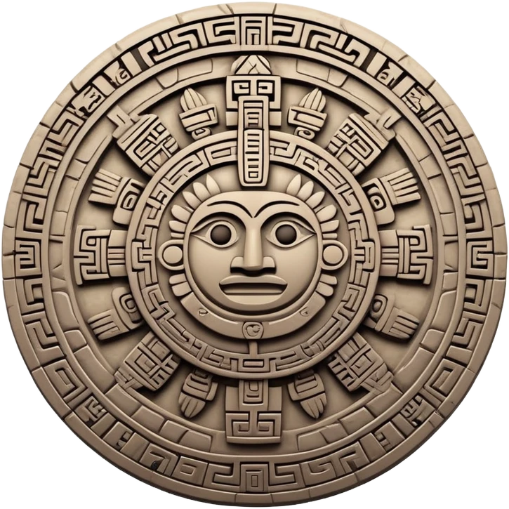 Aztec calendar stone symbol emoji