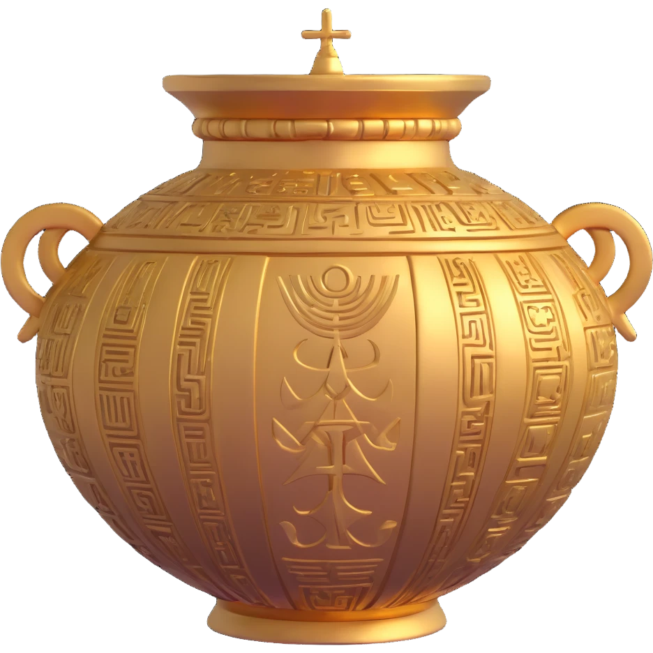 ancient golden Anunnaki vessel submerged decorated with ancient symbols and carvings emoji