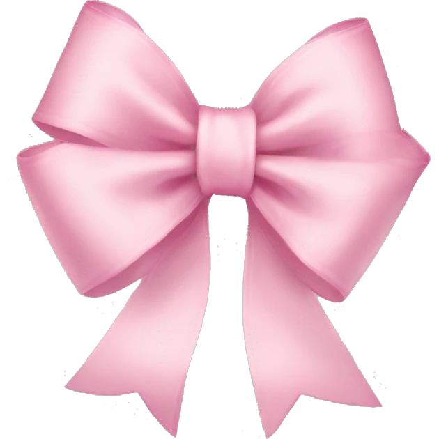 light pink ribbon bow emoji