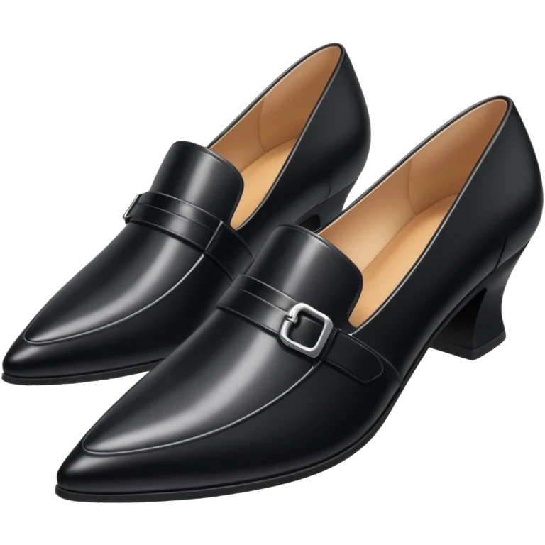 black pointed-toe shoes  emoji