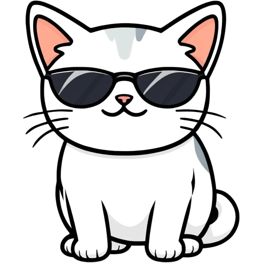 Cat with sunglasses emoji