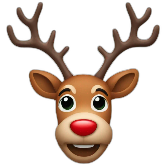 rudolph face emoji