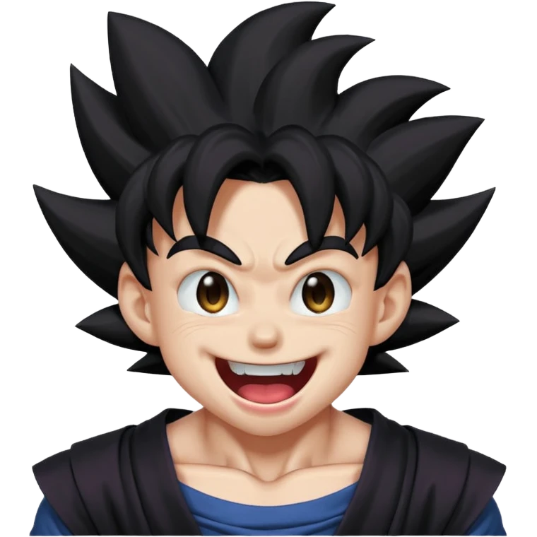 Goku black laugh trempling scary  emoji