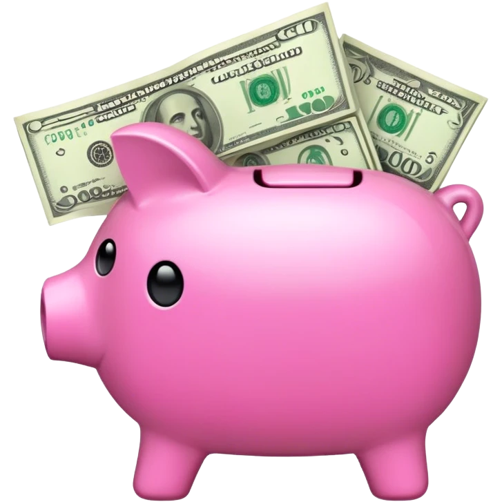 Pink aesthetic cash logo emoji
