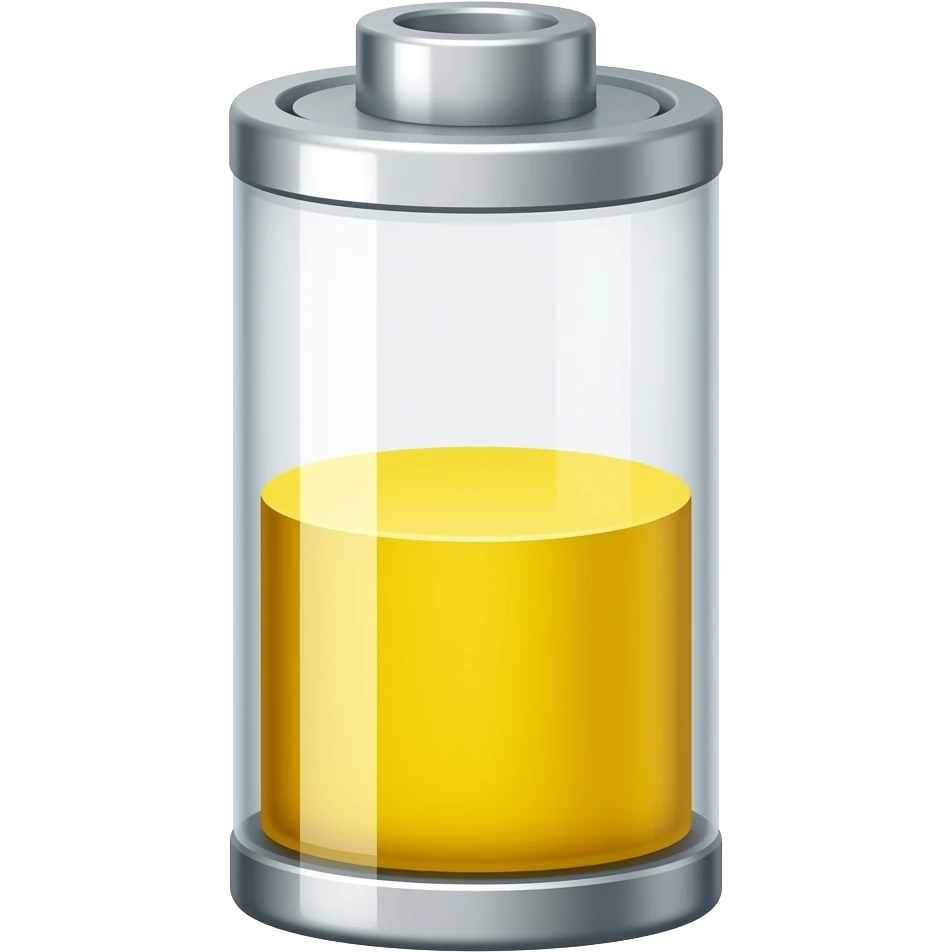 🔋 make the battery half and yellow emoji