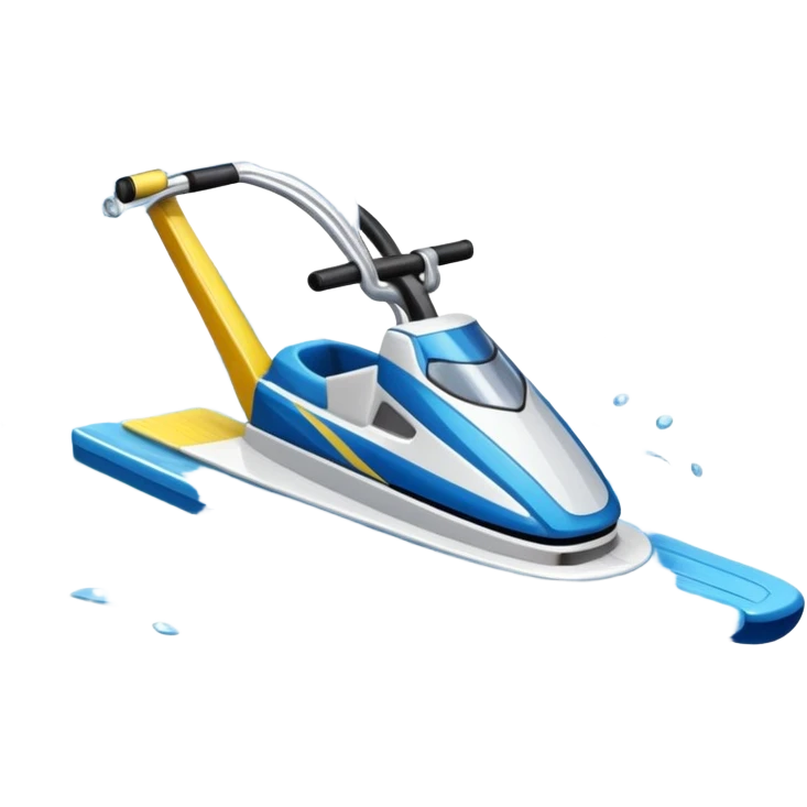 An icon featuring a close-up collage of water skis, splashing water across the surface. The design highlights the motion of the skis cutting through the water. Transparent background emphasizes the thrill of water skiing. emoji