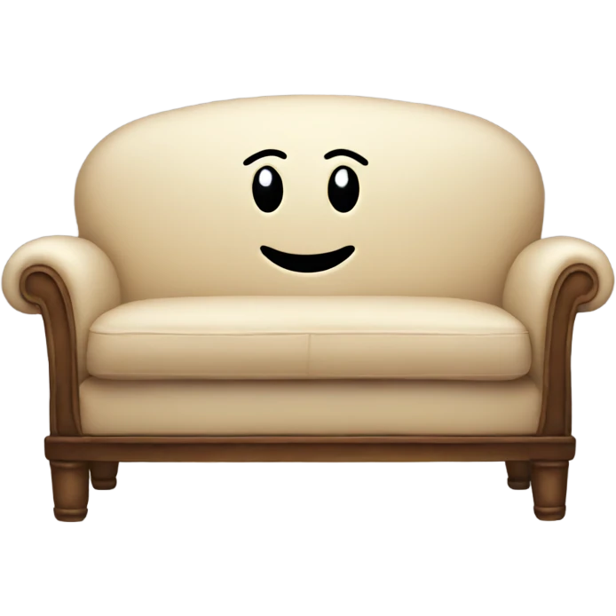 sofa with smile emoji