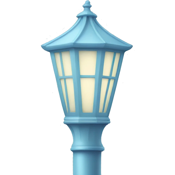 pastel blue lamp post emoji