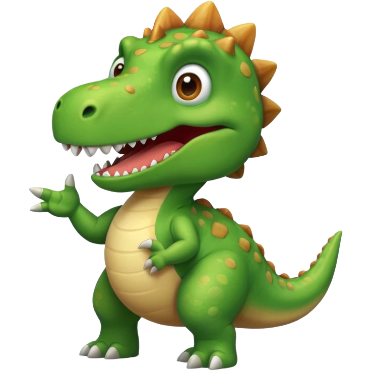 Dinosaur with mustache doing 🤌 emoji