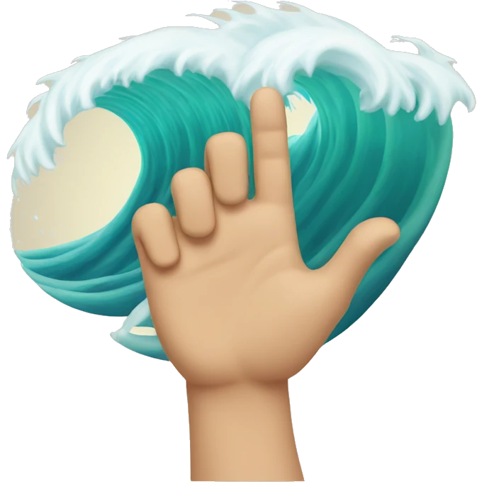 morning wave hand emoji