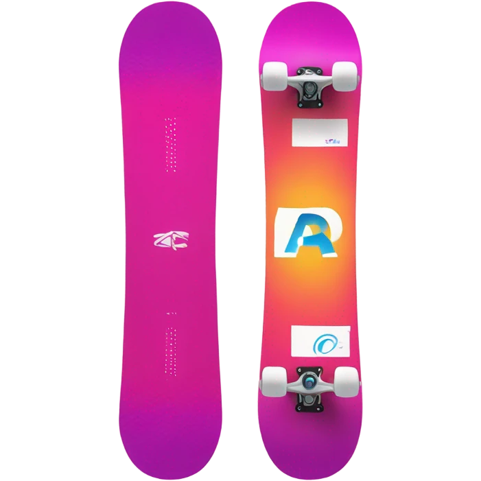 pink snowboard sideways  emoji