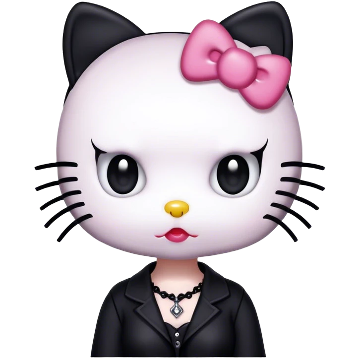  goth hello kitty emoji