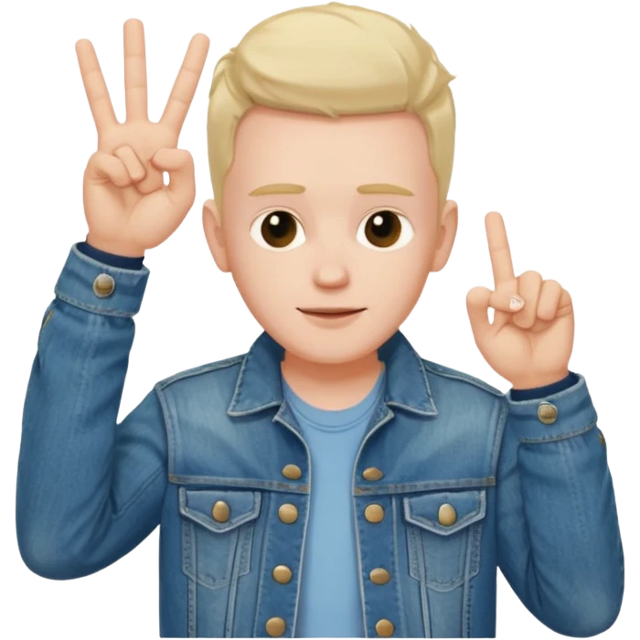 Eddie the freak from stranger things with his iconic hand sign over his head emoji