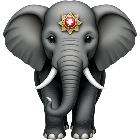 Republican Party Elephant but in a Game Of Thrones Intro Sigil Form - in a square picture frame emoji