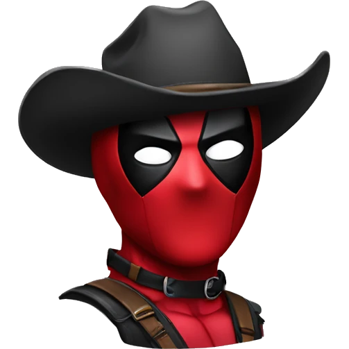 deadpool with cowboy hat emoji