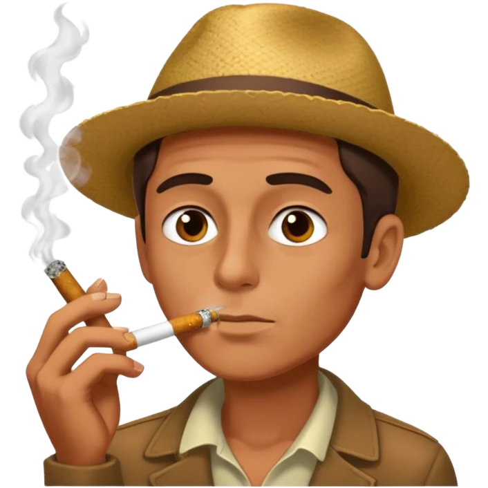 Man smoking blunt emoji