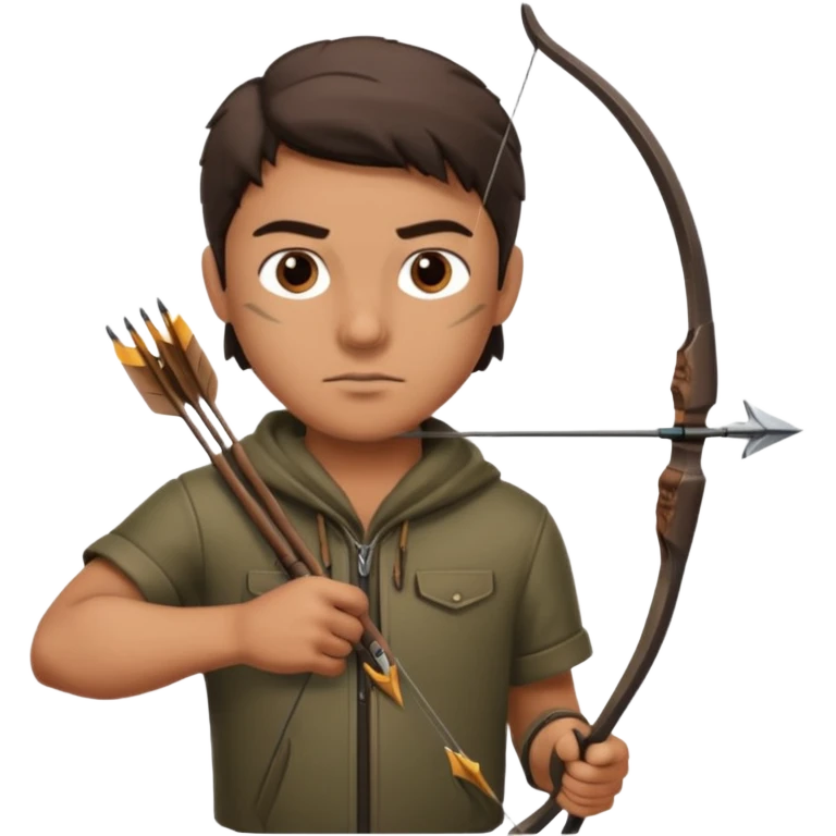 The classic hunter image with bow and arrow emoji