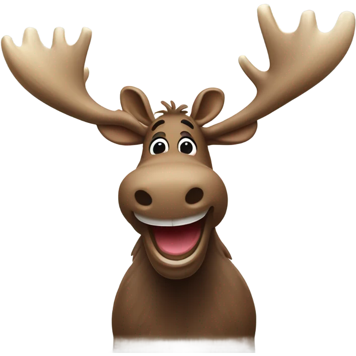 Happy moose emoji