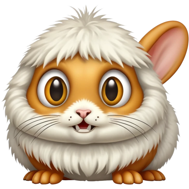 a flea with rabitt teeth and rabbit ears and big eyes emoji