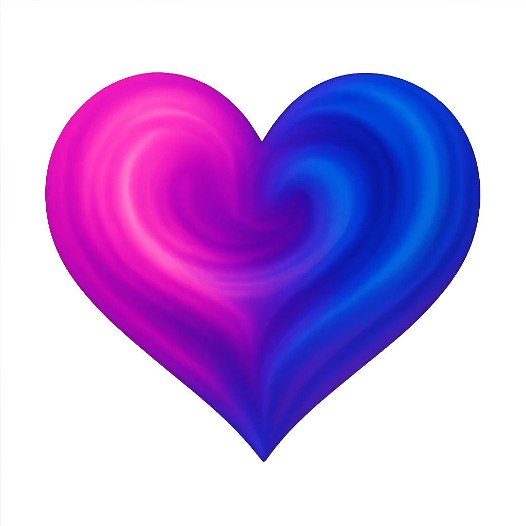 heart with a swirling magenta and blue gradient emoji