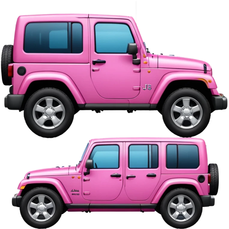 Pink Jeep emoji