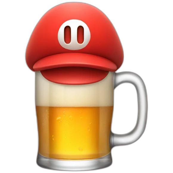 mario drink a beer emoji