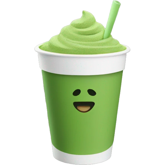 Matcha in a To go cup emoji