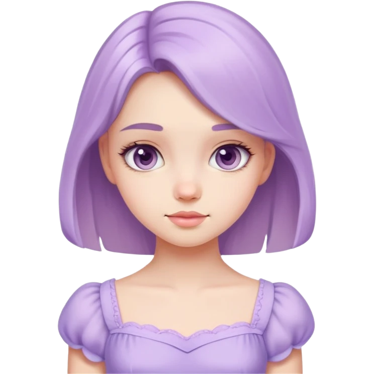 lilac pastel cute girl emoji