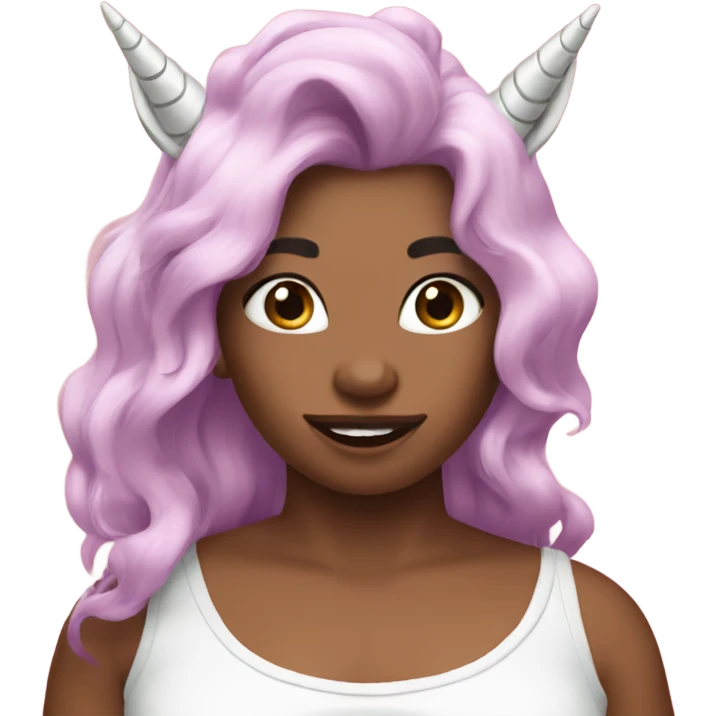 Unicorn with crop top emoji