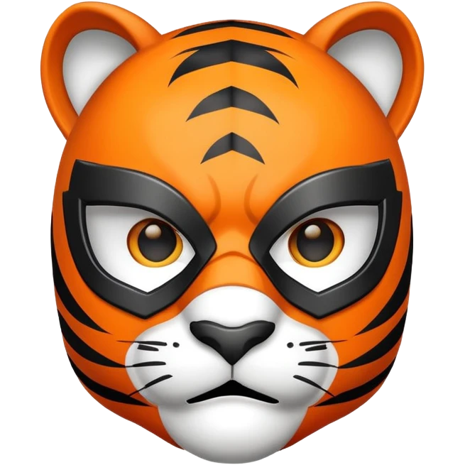 superhero tiger face with cape and mask for Twitch emote emoji