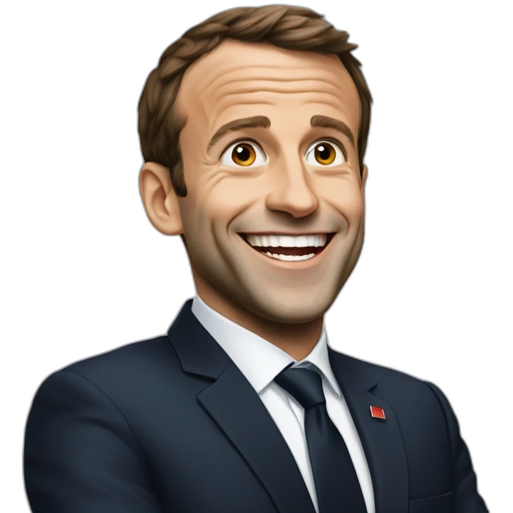Macron rire emoji