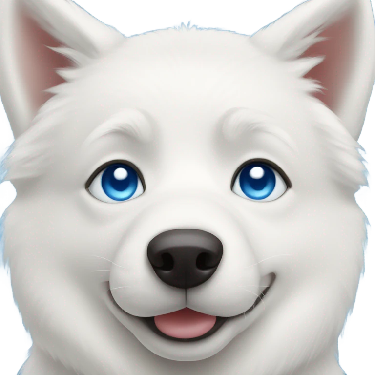 white husky with blue eyes  emoji