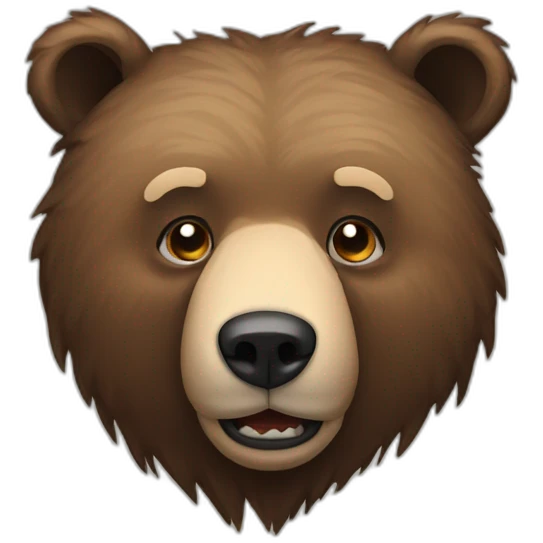 A bear with a torn head emoji