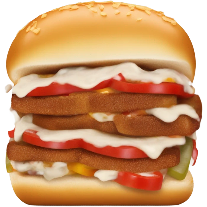 a chopped cheese with peppers, onions, mayo and ketchup on a roll emoji