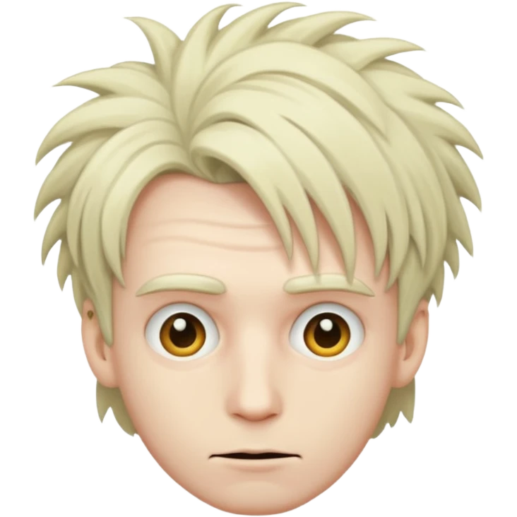 Man strange hair emoji
