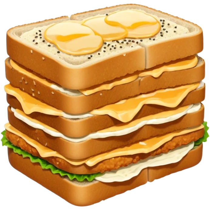 katsu sando sandwich cut in half emoji