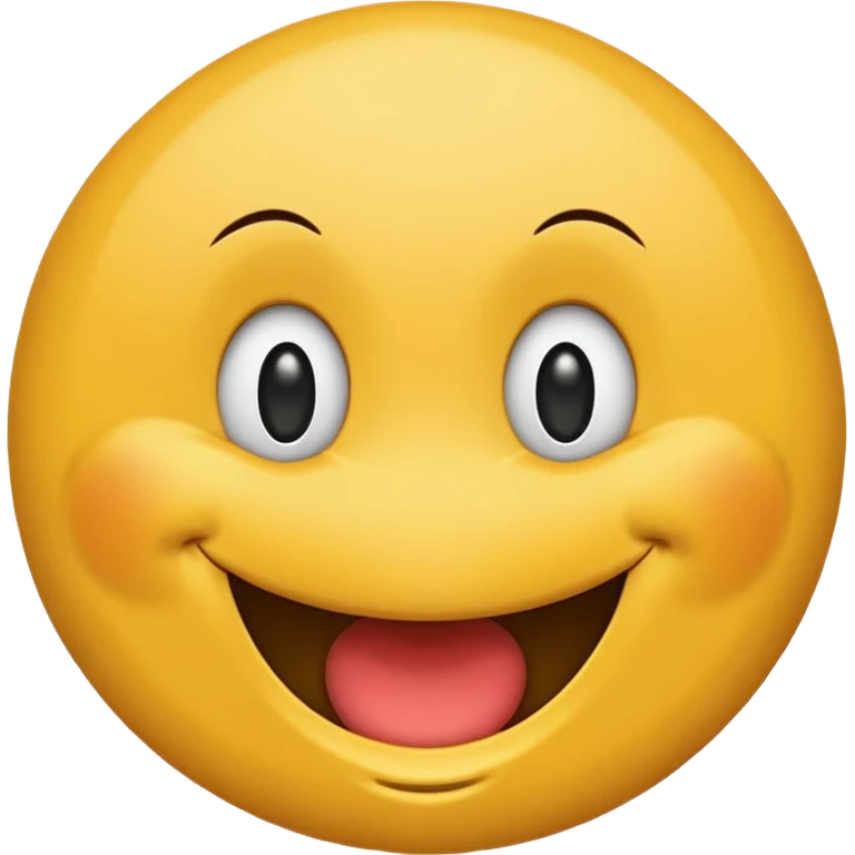Smiley rond  qui rougis  parce qu’il est timide. Pas de sourire  emoji