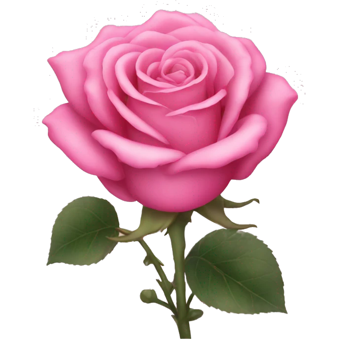 Pink rose emoji