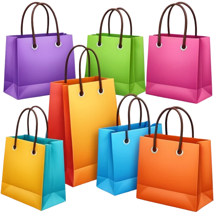 aesthetic shopping bags emoji